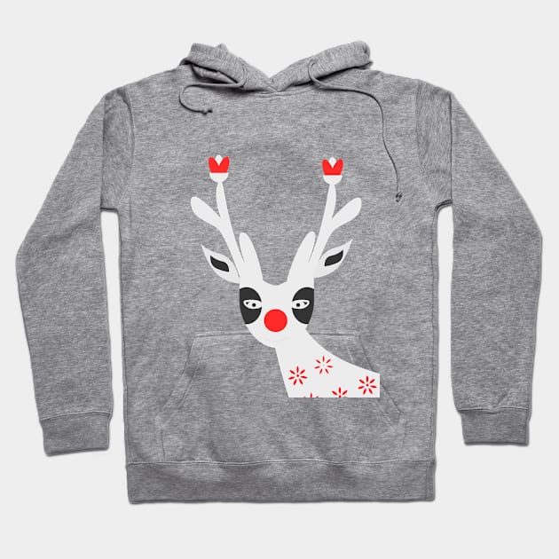 Merry Christmas reindeer Hoodie by CocoDes